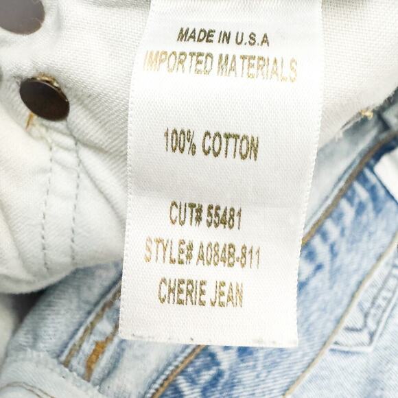 AGOLDE Cherie Jean Light Wash Denim Jeans Zip Fly Raw Hem A084B-811 Size 24 - Picture 7 of 8